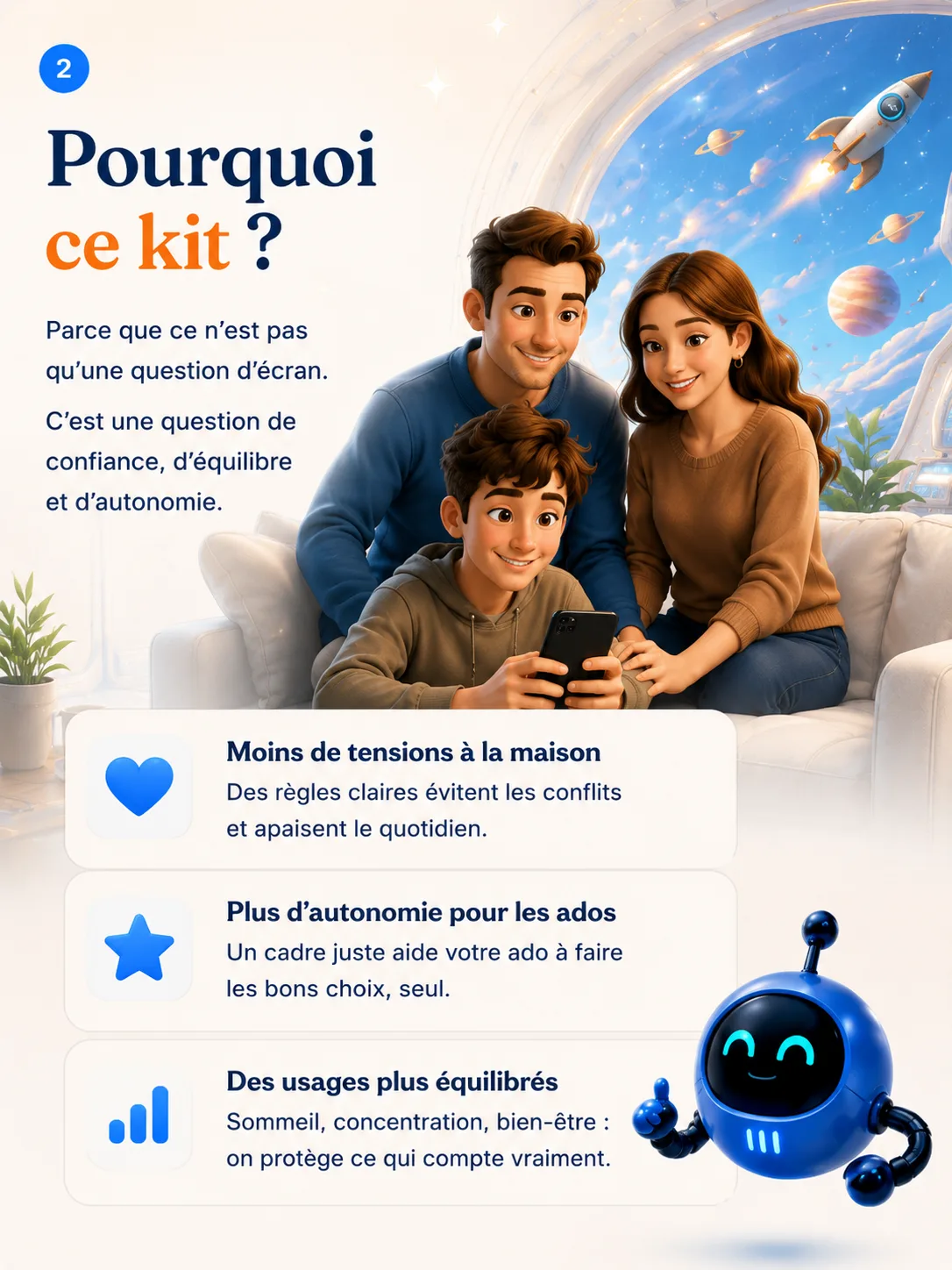 Pourquoi ce kit : une question de confiance, d'équilibre et d'autonomie.